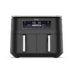 Ninja Foodi Dual Zone Airfryer Digital, 2 Tiroirs, 7,6L, 6-en-1, Sans huile, Air Fry, Max Crips, Rôtir, Cuire, Réchauffer, Déshydrater, Antiadhésif, Paniers lavables au lave-vaisselle, Noir AF300EU