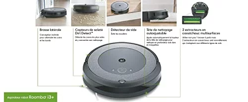 iRobot Aspirateur Robot connecté Roomba® i515240 avec cartographie Intelligente - 2 extracteurs en Caoutchouc multisurfaces - Idéal pour Les Animaux - Suggestions personnalisées – Image 3