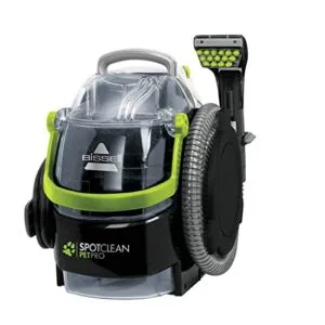 BISSELL 15585 SpotClean Pet Pro - Nettoyeur de Taches D'animaux - Pour les Tapis, les Tissus d'ameublement et la Voiture - Accessoires inclus - 750W - Léger et compact - 84dB - Noir/Vert/Transparent