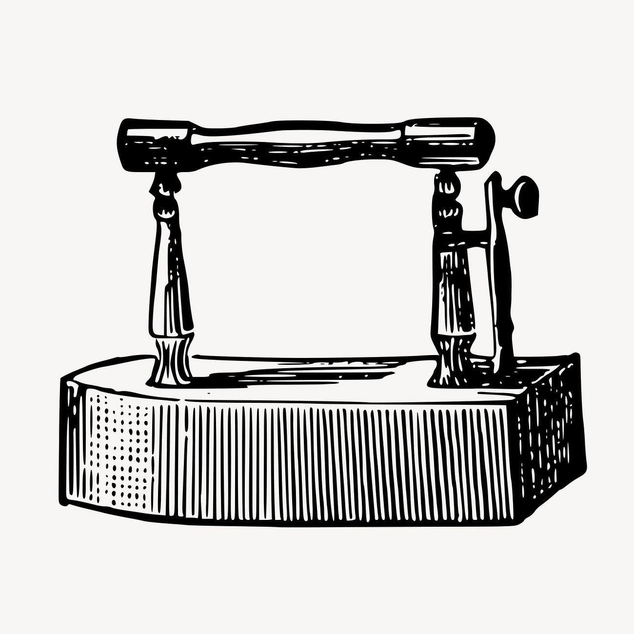 Vintage cast iron, object clipart