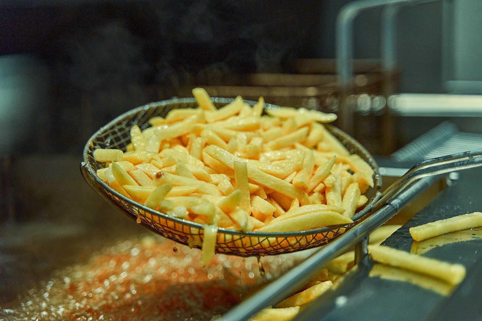 freshly fried french fries