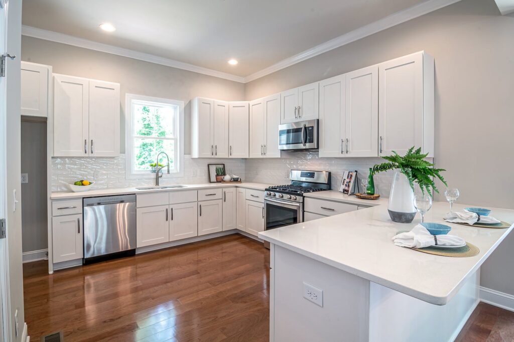 photo of white kitchen